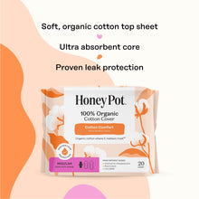 (3 pack) The Honey Pot Company, Non-Herbal Regular Pads with Wings, Organic Cotton Cover, 20 ct.