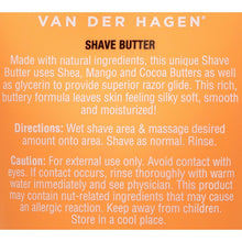 (3 pack) Van der Hagen Shave Butter Beard Shaving Cream, for All Skin Types, formulated with Natural Oils, 6 oz (Men)