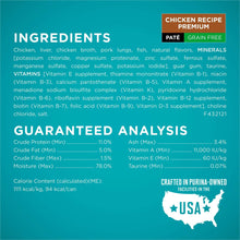 Purina ONE, Grain Free Natural Variety Pack, Wet Cat Food Pate, 3 oz Cans (12 Count)