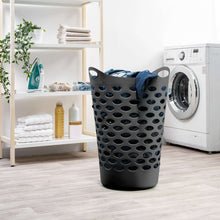 Mainstays Flex Carrying Handles Laundry Hamper, Black, Adult