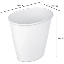 (4 pack) Sterilite Small Bathroom Trash Can, 1.5 Gallon Plastic Garbage Bucket Bin with No Lid, White