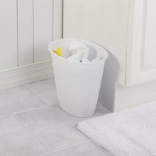 (4 pack) Sterilite Small Bathroom Trash Can, 1.5 Gallon Plastic Garbage Bucket Bin with No Lid, White