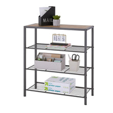 TRINITY 4-tier Shoe Rack with Console Top, Dark Gray