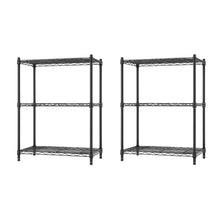 TRINITY 3-tier Modular Wire Shelving Rack 23" x 13" x 30", 2-pack