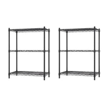 TRINITY 3-tier Modular Wire Shelving Rack 23" x 13" x 30", 2-pack