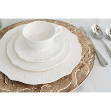 10 Strawberry Street Dahlia Porcelain 7.75" Side Plate, Set of 6, White