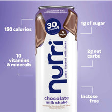 Nurri Ultra-Filtered Milkshake, 30g of Protein, Chocolate, 11 fl oz Can