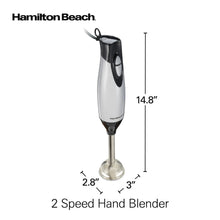 Hamilton Beach Immersion Hand Blender for Kitchen with Blending Wand, Whisk & Chopping Bowl, Silver