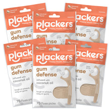 Plackers Gum Defense Infused with Coconut Oil Floss Picks, 75-count, 6-pack