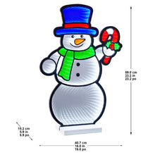 23.2" Holiday Infinity Mirror Snowman