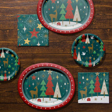 Artstyle Oval Paper Plate and Napkin Bundle, Decorative Deer, 200-count