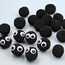 Hello Hobby Black Craft Pom Poms, 80 Piece
