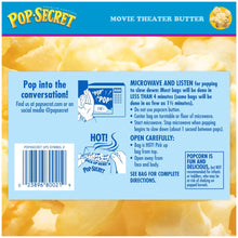 Pop Secret Microwave Popcorn, Movie Theater Butter Flavor, 1.75 oz Mini Bags, 12 Ct
