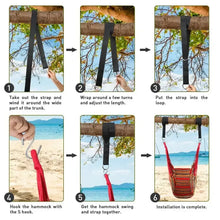 QUANFENG QF Hanging Hammock Chair Patio Indoor and Outdoor Hammock Swing Support 330 lbs