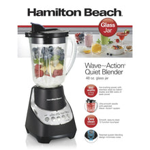 Hamilton Beach Wave Action Blender for Kitchen, 48 oz Jar for Smoothies and Shakes, Black