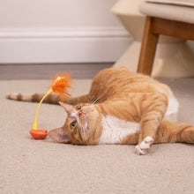 SmartyKat Swat 'N Spin Interactive Cat Toy for Exercise & Stimulation, Medium, Blue