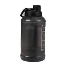 Mainstays 64 Fluid Ounces Water Bottle, Translucent Black, with Straw/ Chug 2 in 1 Lid, Light Weight, Reusable, Plastic