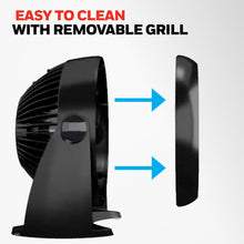 Honeywell 10” Black Turbo Force Power Table Fan, 30ft. Air Circulation Power, 3 Speed, 90° Pivot, HPF820BWM