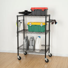 Hyper Tough 3-Tier New Multipurpose Rolling Cart, Black Color, 495lbs Load Capacity