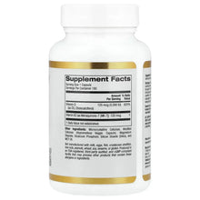 California Gold Nutrition, Vitamin D3 + K2 as MK-7, Veggie Capsules
