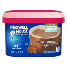 Maxwell House Vanilla Caramel Latte Mix, 8.7 oz + Suisse Mocha Decaf Instant Coffee, 4.4 oz, (Variety Pack)