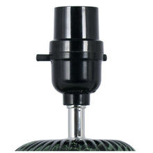 Mainstays Green Glass Table Lamp with White Linen Shade, 12.75 Inch