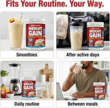 Naturade Weight Gain Nutrition Drink Mix for Healthy Weight Support, Balanced Calories with Protein, Vitamins & Minerals, Vanilla - 20.3 oz