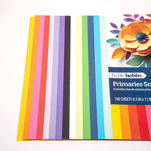 Hello Hobby Smooth Dyed to the Core Primaries Cardstock Pack - 8.5 x 11 Inches - 180 Sheets