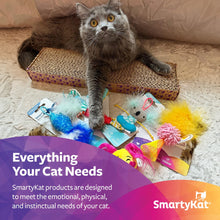 SmartyKat Swat 'N Spin Interactive Cat Toy for Exercise & Stimulation, Medium, Blue