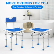 KEKOY Shower Chair with Back 500lb, Height Adjustable Bath Chair for Shower, Heavy Duty Bath Stool for Tub for Elderly, Senior, Handicap, Tool-Free Assembly