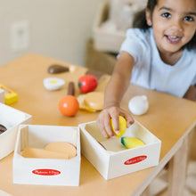 Melissa & Doug Food Groups - 21 Wooden Pieces and 4 Crates, Multi