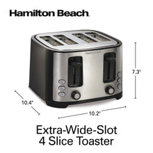 Hamilton Beach 4-Slice Bread and Bagel Toaster with Extra-Wide Slots and Drop-Down Crumb Tray, Black - USA MEGA SHOP