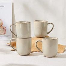 Vesteel Coffee Mug Set of 4, Ceramic Coffee Cups with Handles, 14oz Handmade Reactive Glaze Mugs Set for Coffee Tea Milk, Mug Gifts for Thanksgiving Day Anniversary, Gifts for Men, women, Home, Office and Restuarant - USA MEGA SHOP