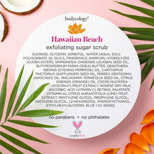 (4 pack) Bodycology Hawaiian Beach Exfoliating Sugar Scrub, 10 fl oz
