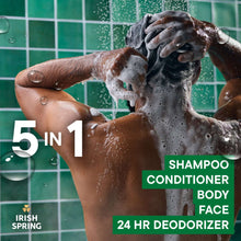 (4 pack) Irish Spring 5 in 1 Moisturizing Body Wash for Men, Fresh Eucalyptus & Bergamot Scent, 30 fl oz