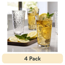 (4 pack) Mainstays Annesdale Glass Drinking Beverage Glasses, 16 oz (Set of 8)