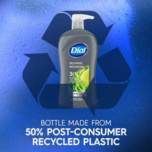(4 pack) Dial Recharge 3-in-1 Men's Body Wash for Body, Hair, & Face, Cedar Leaf Scent, 32 fl oz
