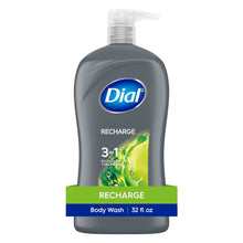 (4 pack) Dial Recharge 3-in-1 Men's Body Wash for Body, Hair, & Face, Cedar Leaf Scent, 32 fl oz