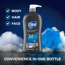 (4 pack) Dial Refresh 3-in-1 Men's Body Wash for Body, Hair & Face, Blue Sage Scent, 32 fl oz
