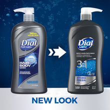 (4 pack) Dial Refresh 3-in-1 Men's Body Wash for Body, Hair & Face, Blue Sage Scent, 32 fl oz