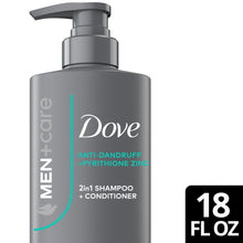 (4 pack) Dove Men+Care 2-in-1 Shampoo + Conditioner to Moisturize Hair & Scalp, Dandruff Defense with Pyrithione Zinc, 18 fl oz 1 count