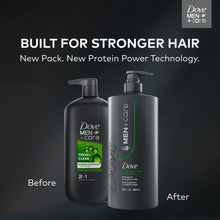 (4 pack) Dove Men+Care Shampoo for Hair Refreshing & Strengthening, Fresh + Clean with Menthol, 28 fl oz