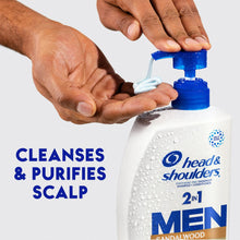 (4 pack) Head and Shoulders Men 2 in 1 Dandruff Shampoo and Conditioner, Sandalwood, 28.2 fl oz