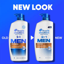 (4 pack) Head and Shoulders Mens 2 in 1 Dandruff Shampoo and Conditioner, Anti-Dandruff Treatment, Bourbon for Daily Use, Paraben Free, 28.2 oz