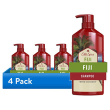 (4 pack) Old Spice Men's Fiji Shampoo for All Hair Types , 22 fl oz
