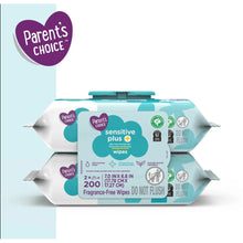 (4 pack) Parent's Choice Sensitive Plus Baby Wipes, 200 Count