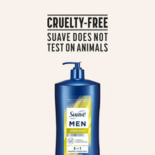 (4 pack) Suave Men Citrus Rush 3-in-1 Shampoo, Conditioner & Body Wash with Glycerin & Keratin, 40 OZ