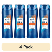 (4 pack) Suave Men Hydrating 3-in-1 Body, Hair & Face Wash with Glycerin and Vitamin E, 18 fl oz