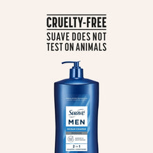 (4 pack) Suave Men Ocean Charge 2-in-1 Refreshing Shampoo & Conditioner with Pro Vitamin B5, 40 FL OZ Pump