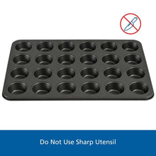 Mainstays 24 Cavity Mini Muffin Pan, Non-Stick Bakeware,1.8 inch Diameter Cups,Gray,Carbon Steel